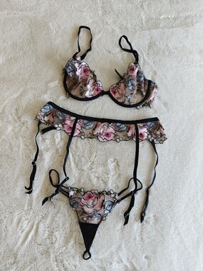 Fleur du Mal Sheer Floral Lingerie